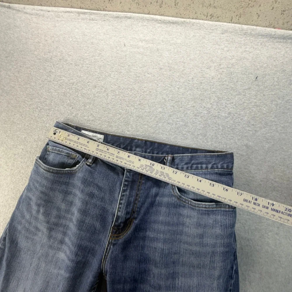 Banana Republic Straight Leg Jeans Mens 33x30 Medium Wash Blue Stretch Denim